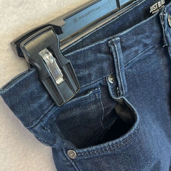 JUST BLACK Women’s Skinny Blue Jeans Size 31 Dark Wash Stretch Made in USA - Picture 8 of 14